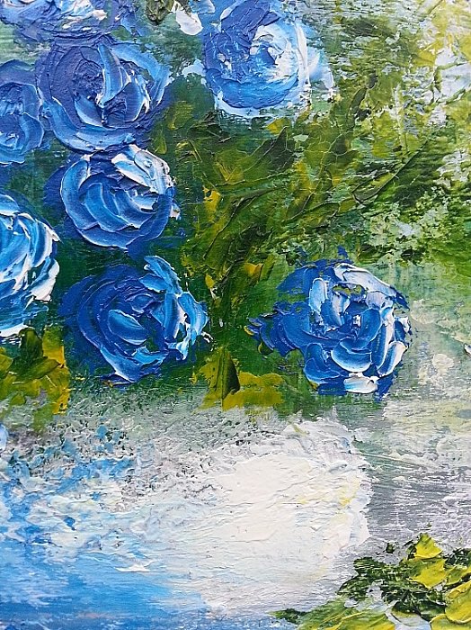 Blue roses, Painting Punisic-Jovanovic Ana