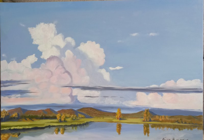 Idyll in Vojvodina, Painting Malbašić Verica