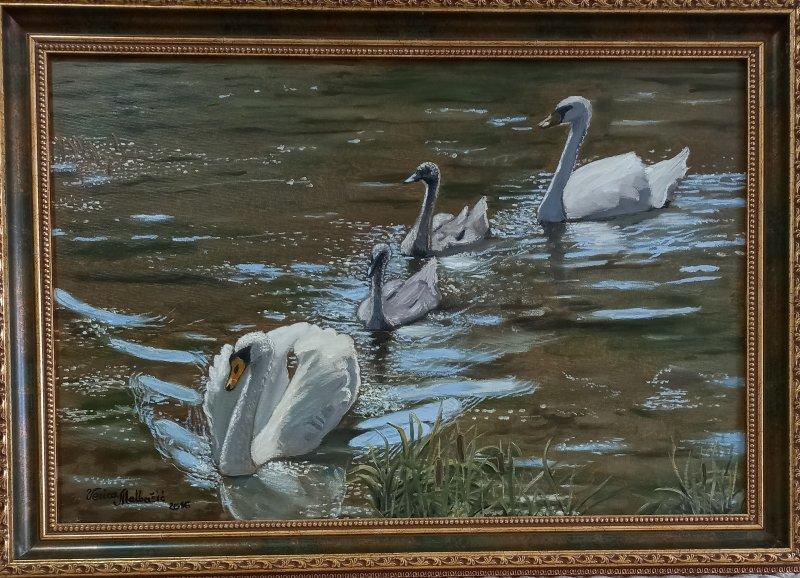 swans, Painting Malbašić Verica