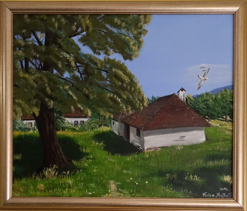 Old house, Painting Malbašić Verica