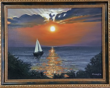 Sailboat KruAe, Painting Malbašić Verica