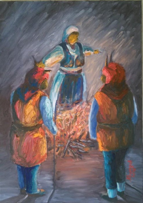 Burning Morana, Painting Miladic Svetlana