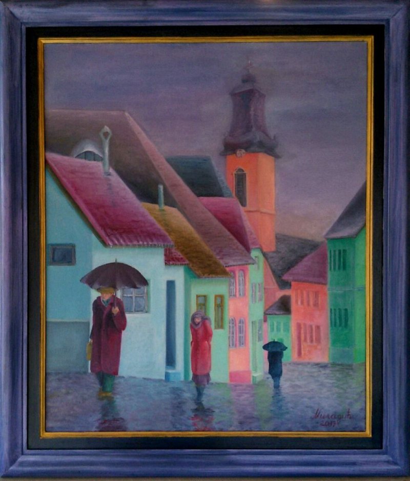 `Some November in Pest`, Painting Miladic Svetlana