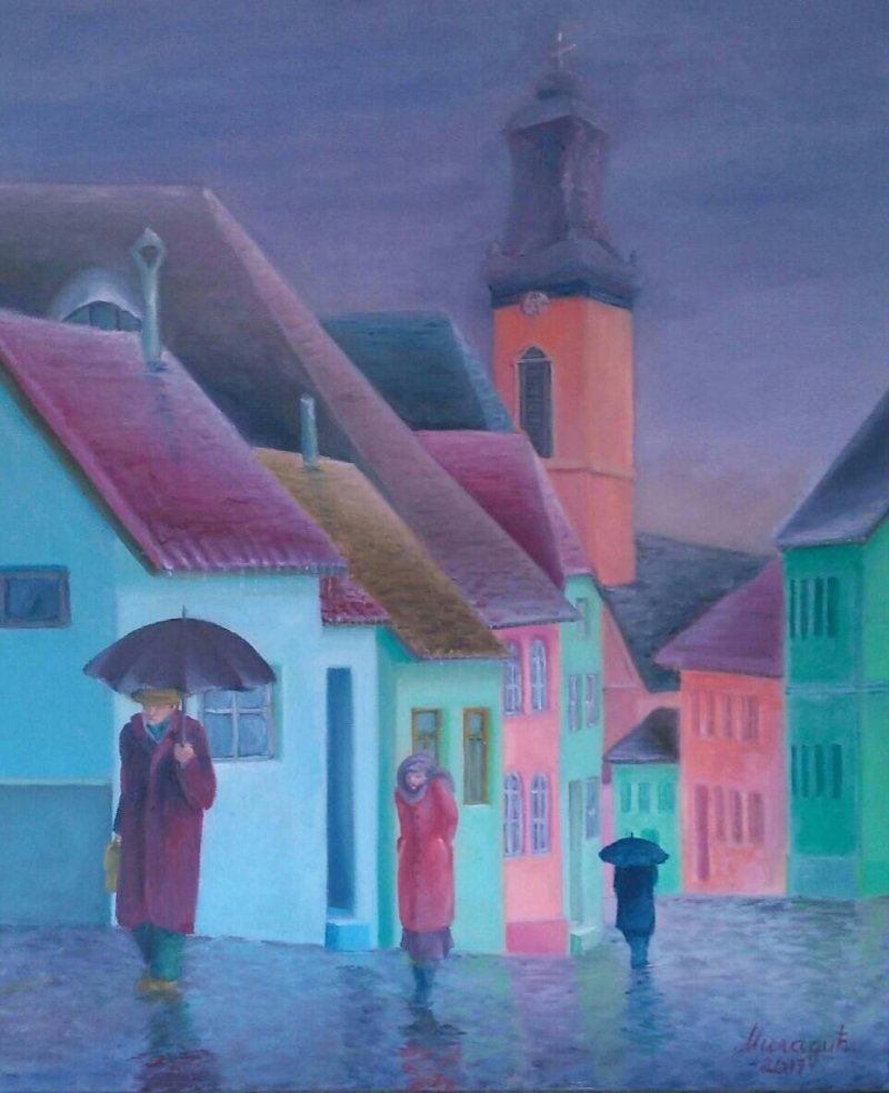 `Some November in Pest`, Painting Miladic Svetlana