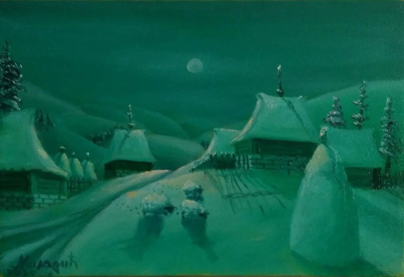 Magic moonlight, Painting Miladic Svetlana