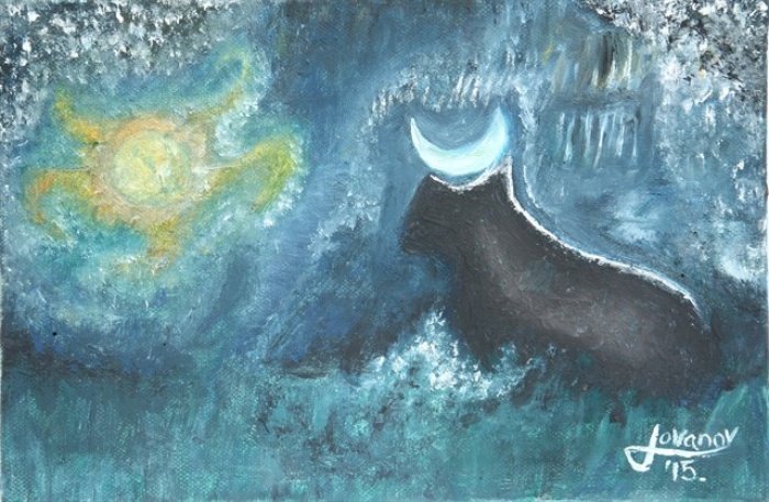 Solar - lunar, Painting Nataša J. Charivari