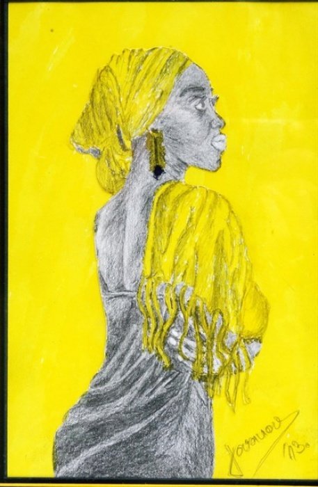 Black woman, Painting Nataša J. Charivari