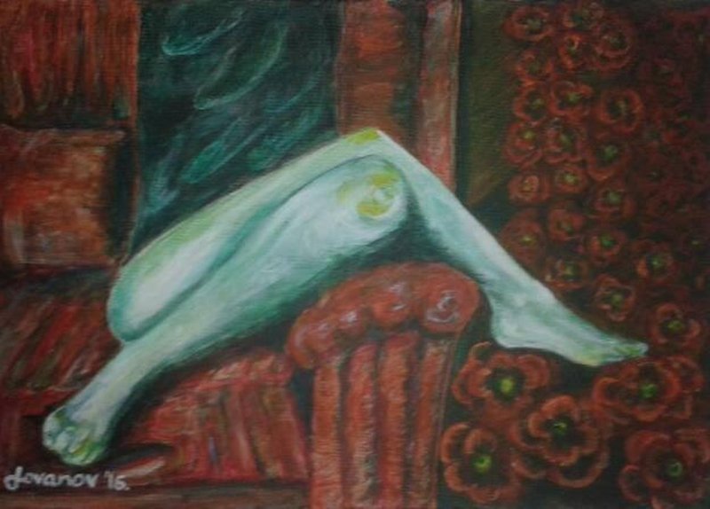 The waiting, Painting Nataša J. Charivari