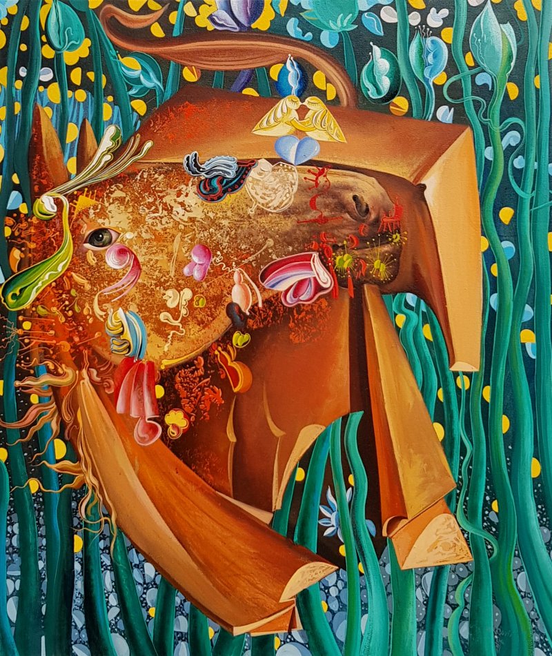 All what lives in a kiss, Painting Obradović Milutin