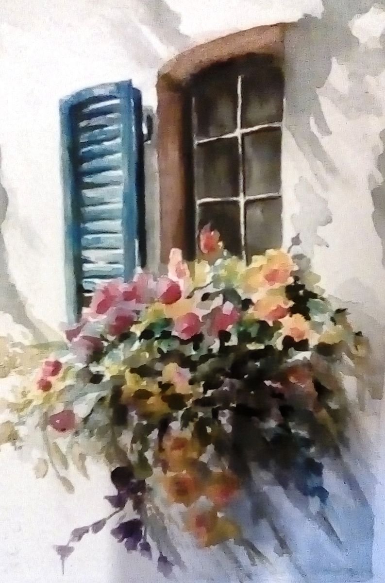 Prosperous window, Painting Balašević Radmila Seka