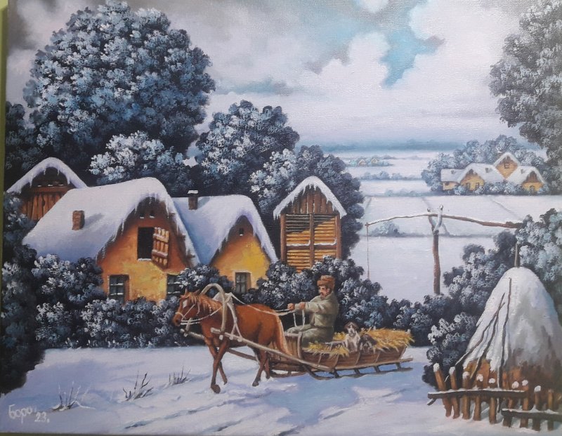 Đeram na salašu, Painting Mijailović Borisav