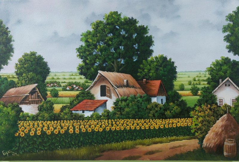 Sezona suncokreta, Painting Mijailović Borisav