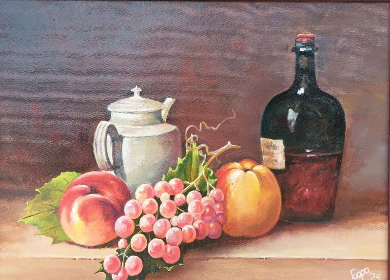 Mrtva priroda sa grozdem, Painting Mijailović Borisav