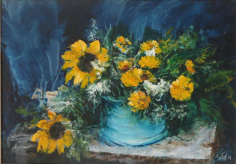Žuto i plava, Painting Libic Stana