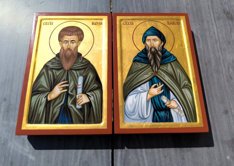 Orthodox icon Sveti Ćirilo dimensions 20x30 cm, Painting ORTHODOX ICONS- artist Miloš Timotijević