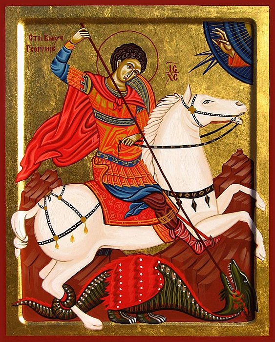 Ikona Sveti Djordje 40x50 cm, Slika PRAVOSLAVNE IKONE- ikonopisac Miloš Timotijević