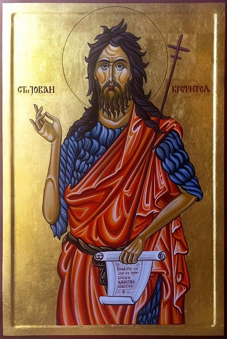 Ikona Sveti Jovan Krstitelj 60x80 cm, Slika PRAVOSLAVNE IKONE- ikonopisac Miloš Timotijević
