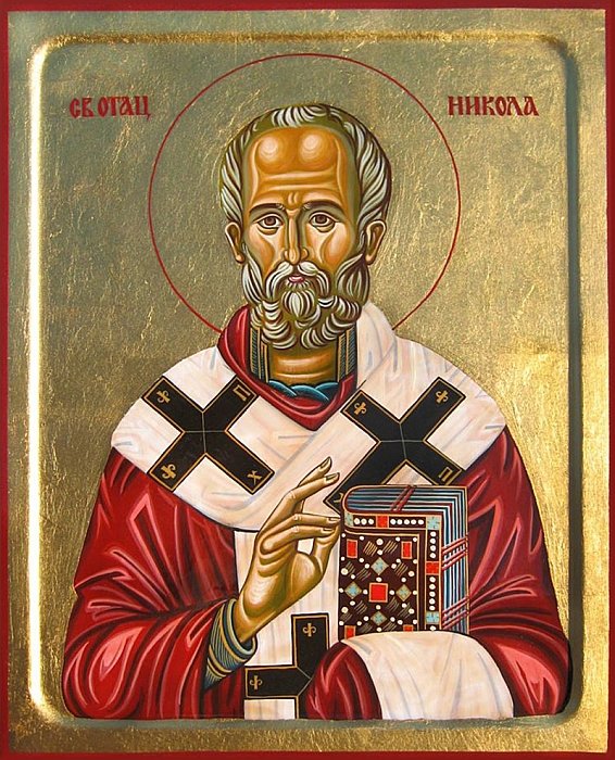 Ikona Sveti Nikola 40x50 cm, Painting ORTHODOX ICONS- artist Miloš Timotijević