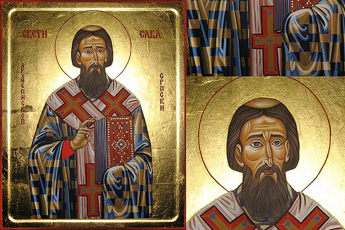 Ikona Sveti Sava 30x40 cm, Slika PRAVOSLAVNE IKONE- ikonopisac Miloš Timotijević