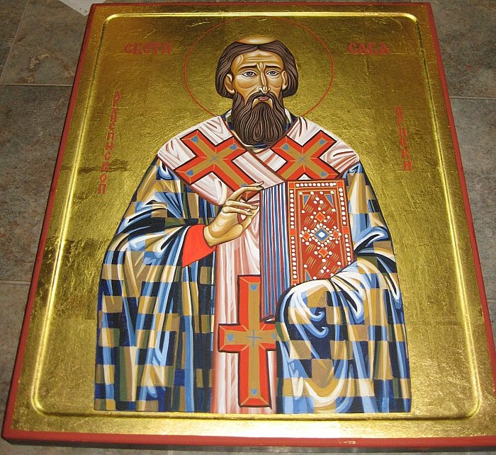 Ikona Sveti Sava 30x40 cm, Slika PRAVOSLAVNE IKONE- ikonopisac Miloš Timotijević