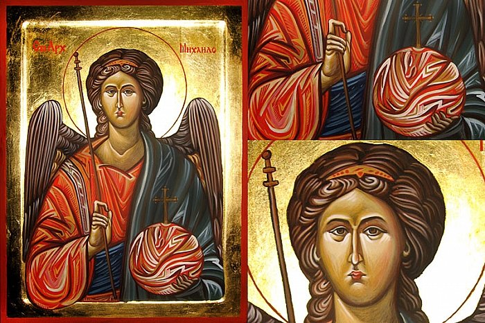 Ikona Sveti Arhangel Mihailo 30x40 cm, Painting ORTHODOX ICONS- artist Miloš Timotijević