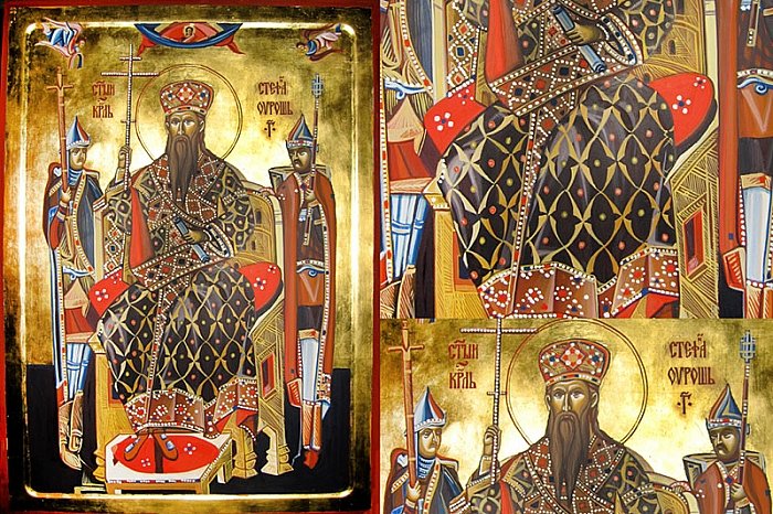 Ikona Sveti Stefan Decanski 60x80 cm, Painting ORTHODOX ICONS- artist Miloš Timotijević