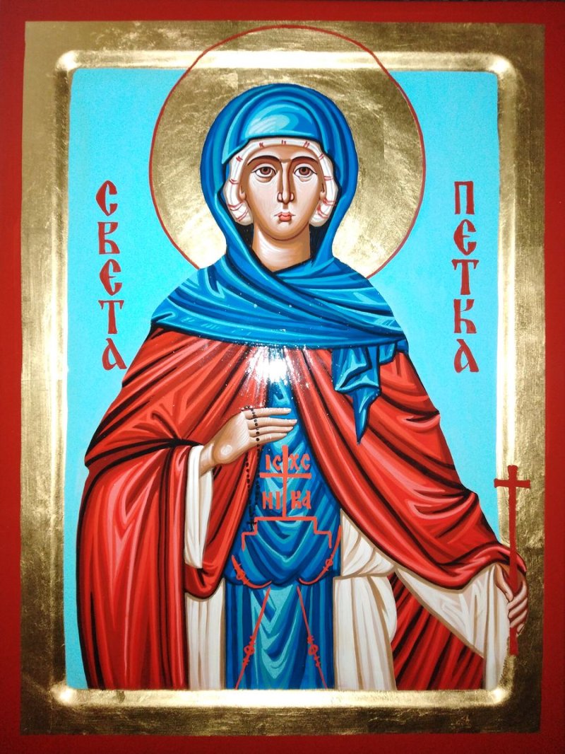 Ikona Sveta Petka 30x40 cm, Painting ORTHODOX ICONS- artist Miloš Timotijević