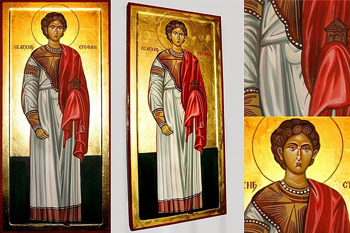 Ikona Sveti Arhidjakon Stefan 30x65 cm, Painting ORTHODOX ICONS- artist Miloš Timotijević