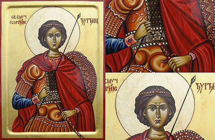 Ikona Sveti Djurdjic 30x40 cm, Painting ORTHODOX ICONS- artist Miloš Timotijević
