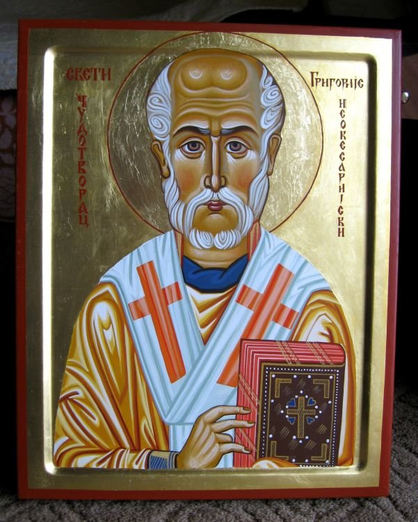 Ikona Sveti Grigorije Cudotvorac 40x50 cm, Painting ORTHODOX ICONS- artist Miloš Timotijević