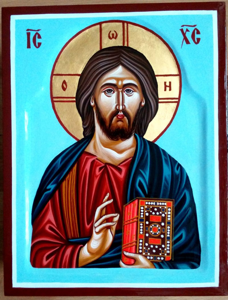 Isus Hristos- ikona 20x25 cm, Slika PRAVOSLAVNE IKONE- ikonopisac Miloš Timotijević