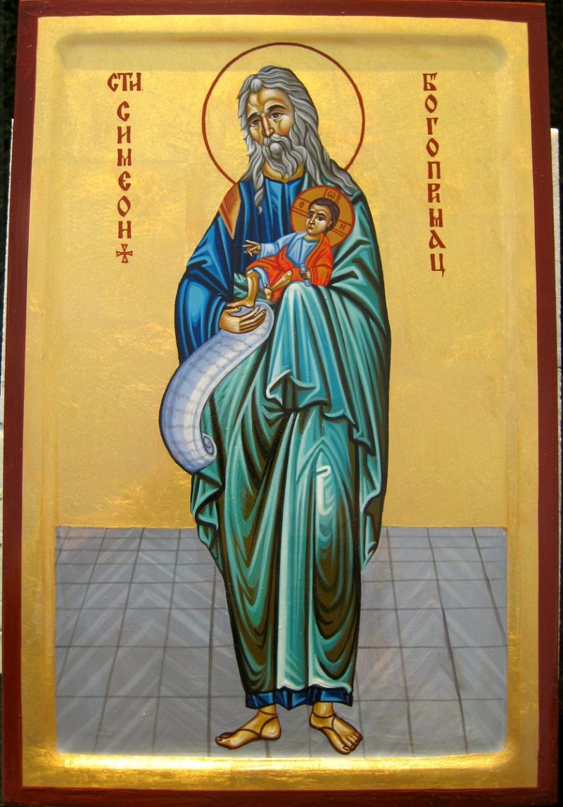 Ikona Sveti Simeon Bogoprimac 27x40cm, Slika PRAVOSLAVNE IKONE- ikonopisac Miloš Timotijević