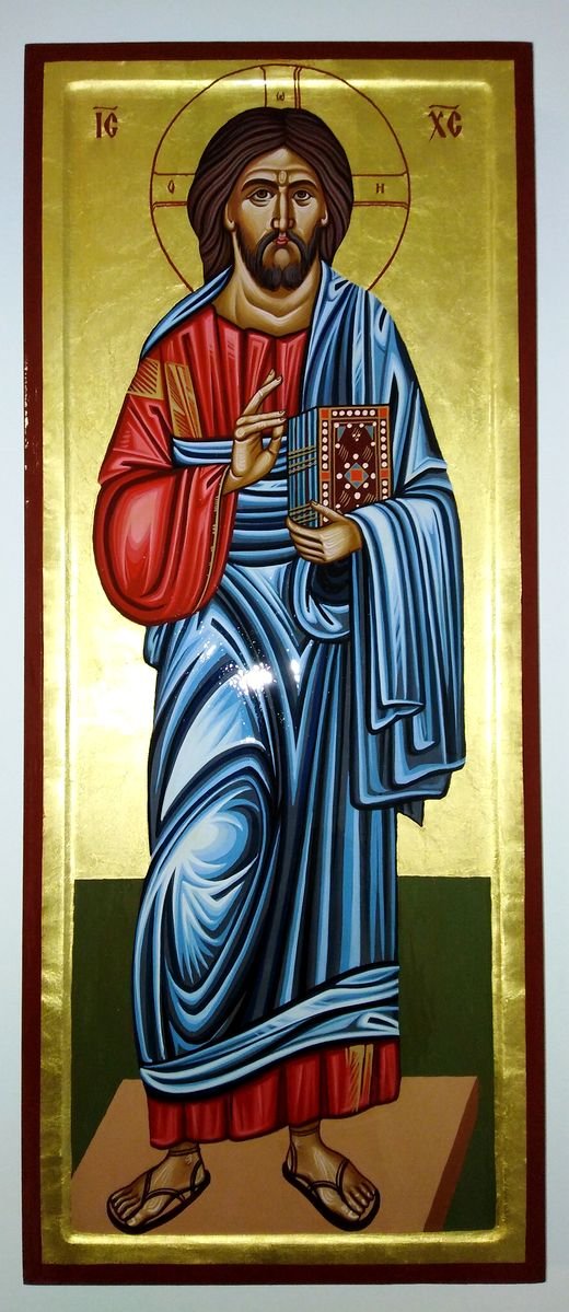 Ikona Isusa Hrista 30x70 cm, Painting ORTHODOX ICONS- artist Miloš Timotijević