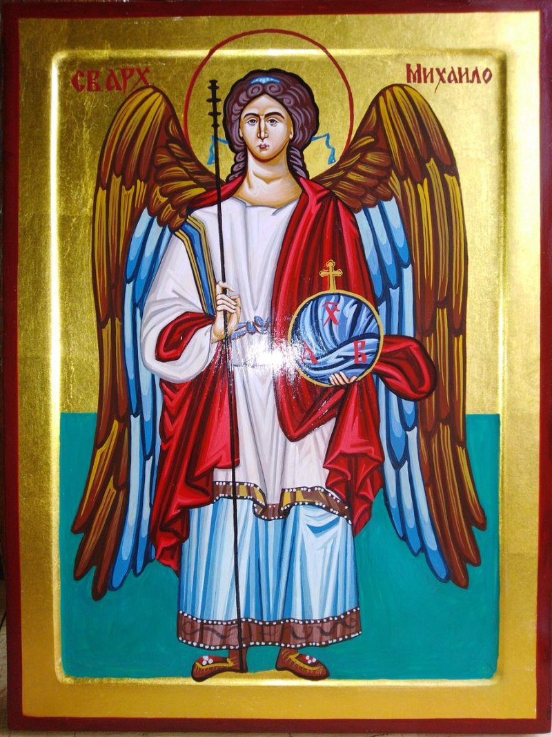 Ikona- Sveti Arhangel Mihailo 30x40cm, Painting ORTHODOX ICONS- artist Miloš Timotijević