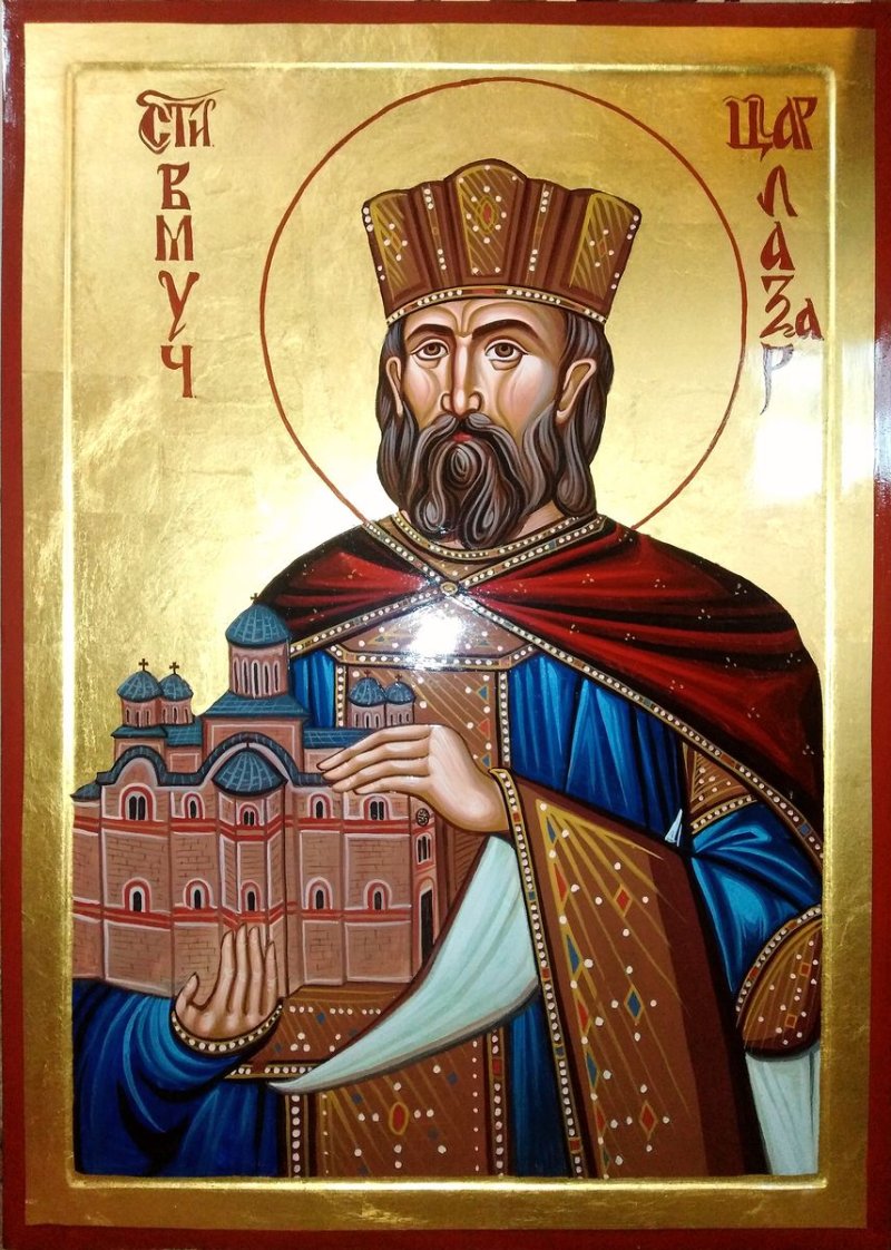Ikona- Sveti Car Lazar 50x70cm, Painting ORTHODOX ICONS- artist Miloš Timotijević