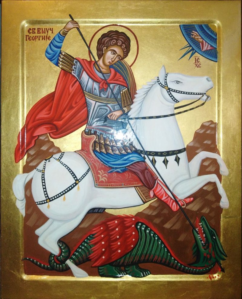 Ikona- Sveti Djordje 50x40 cm, Painting ORTHODOX ICONS- artist Miloš Timotijević