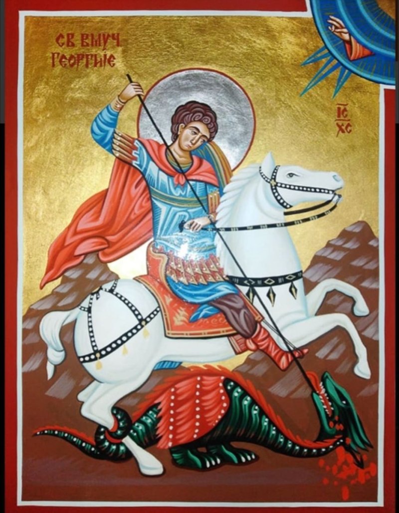 Ikona Sveti Djordje 30x40cm, Slika PRAVOSLAVNE IKONE- ikonopisac Miloš Timotijević