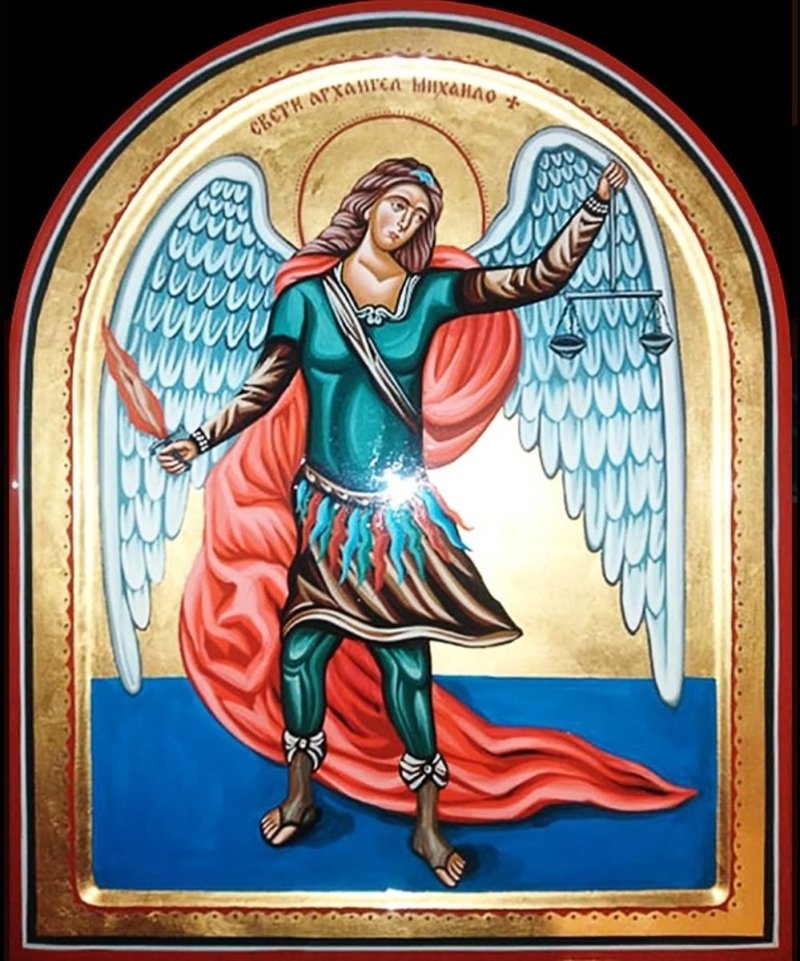 Ikona Sveti Arhangel Mihailo 30x40 cm, Painting ORTHODOX ICONS- artist Miloš Timotijević