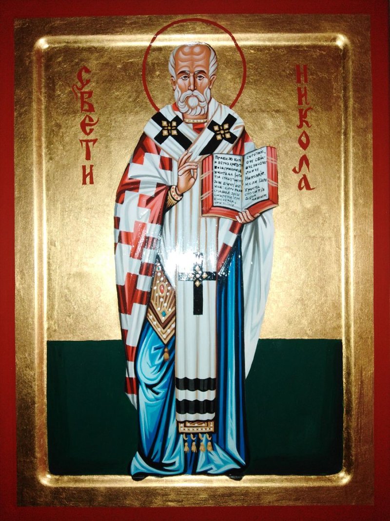 Ikona- Sveti Nikola 30x40cm, Painting ORTHODOX ICONS- artist Miloš Timotijević