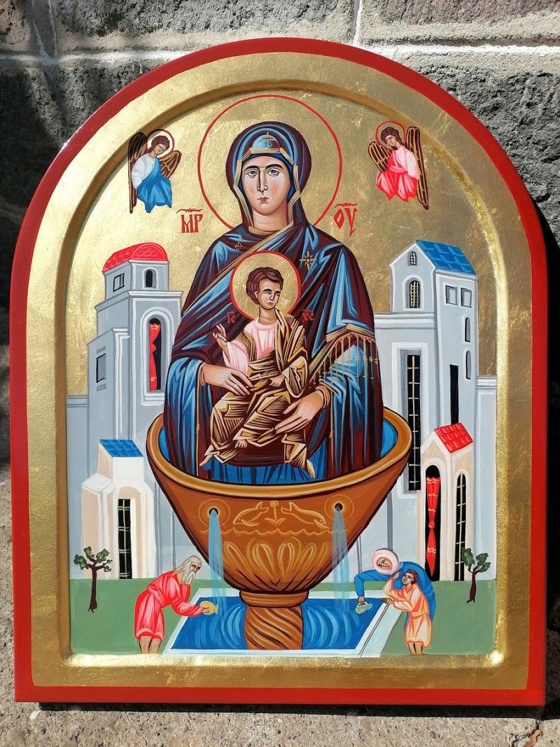 Ikona- Umiljenje Presvete Bogorodice, dimenzije 50x40cm, Painting ORTHODOX ICONS- artist Miloš Timotijević