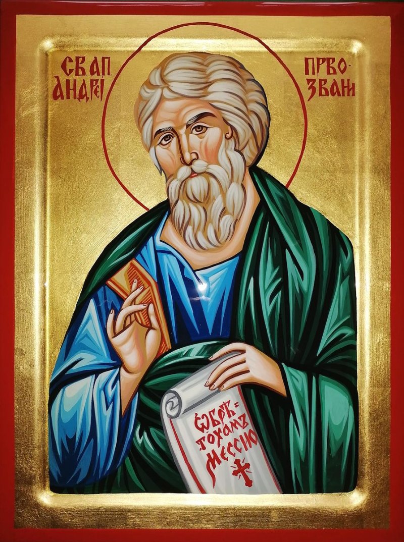 Ikona- Sveti Andrej Prvozvani, dimenzije 40x30 cm, Painting ORTHODOX ICONS- artist Miloš Timotijević