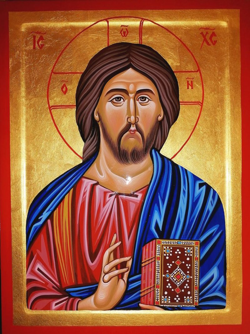Ikona- Gospod Isus Hristos, dimenzije 40x30 cm, Painting ORTHODOX ICONS- artist Miloš Timotijević