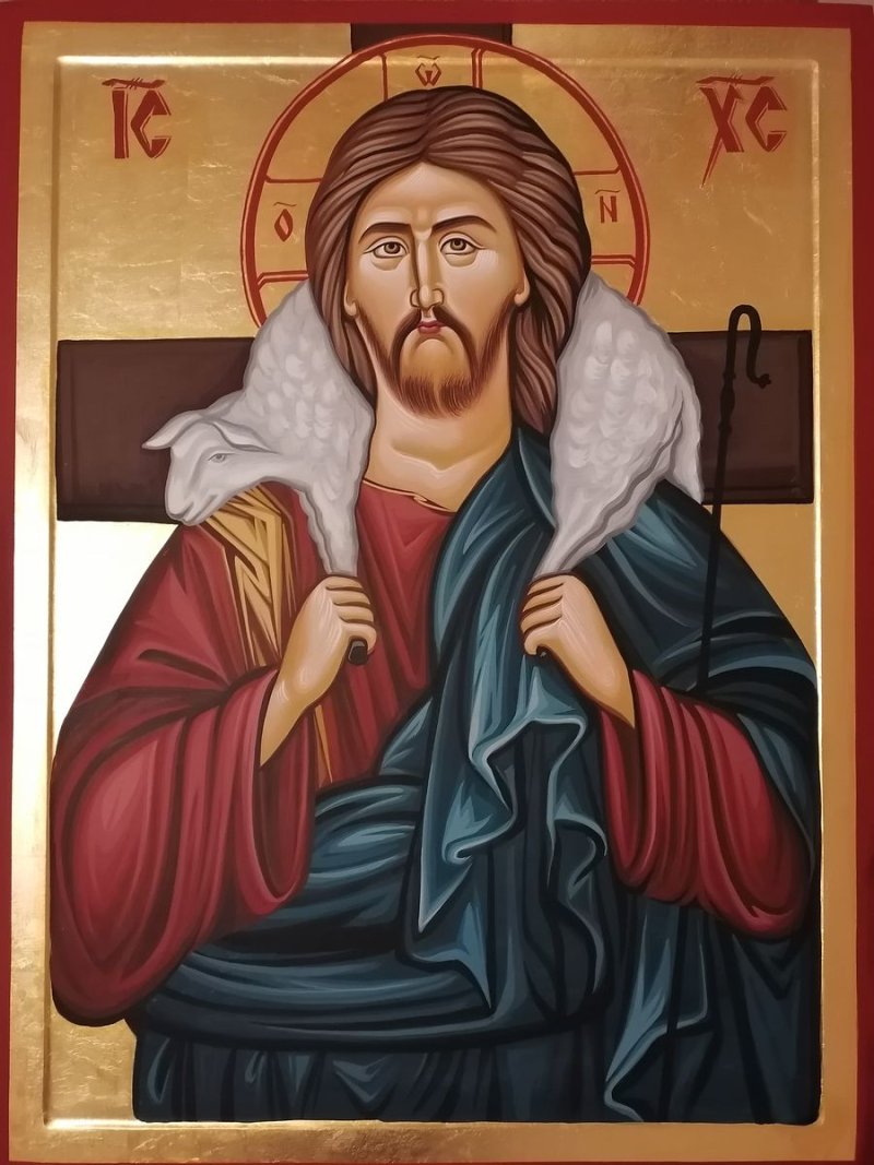 Ikona- Gospod Isus Hristos, dimenzije 60x80 cm, Slika PRAVOSLAVNE IKONE- ikonopisac Miloš Timotijević