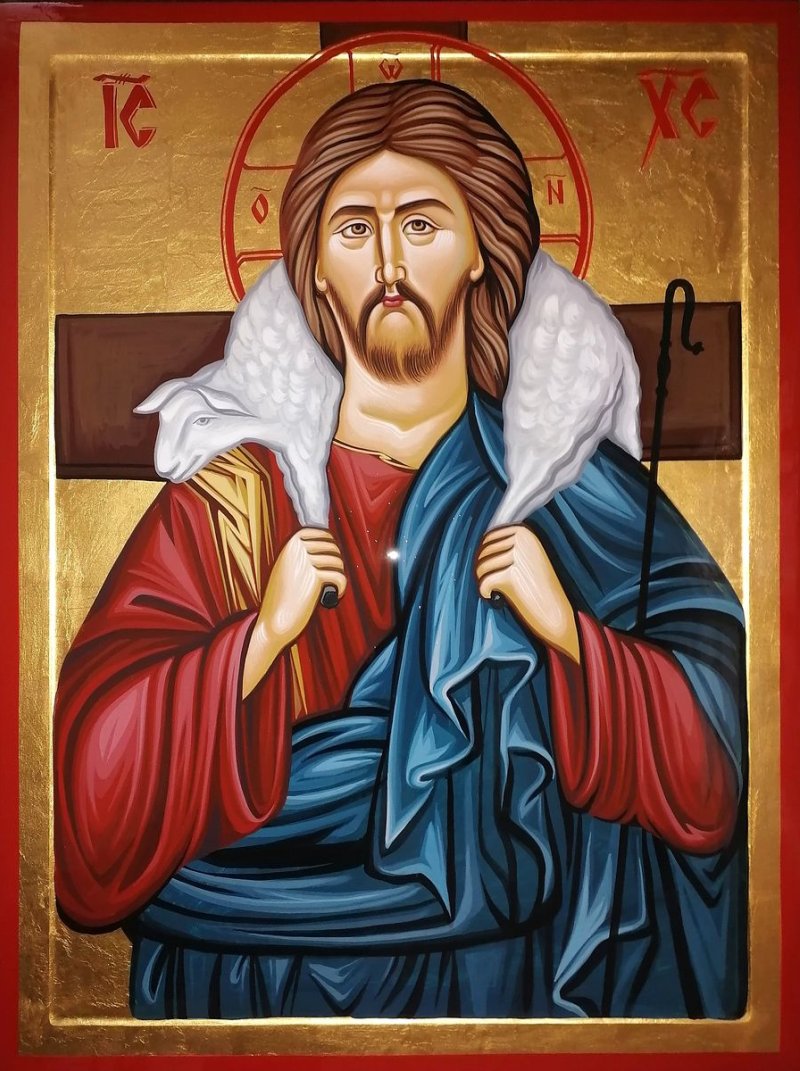 Ikona- Gospod Isus Hristos, dimenzije 60x80 cm, Slika PRAVOSLAVNE IKONE- ikonopisac Miloš Timotijević