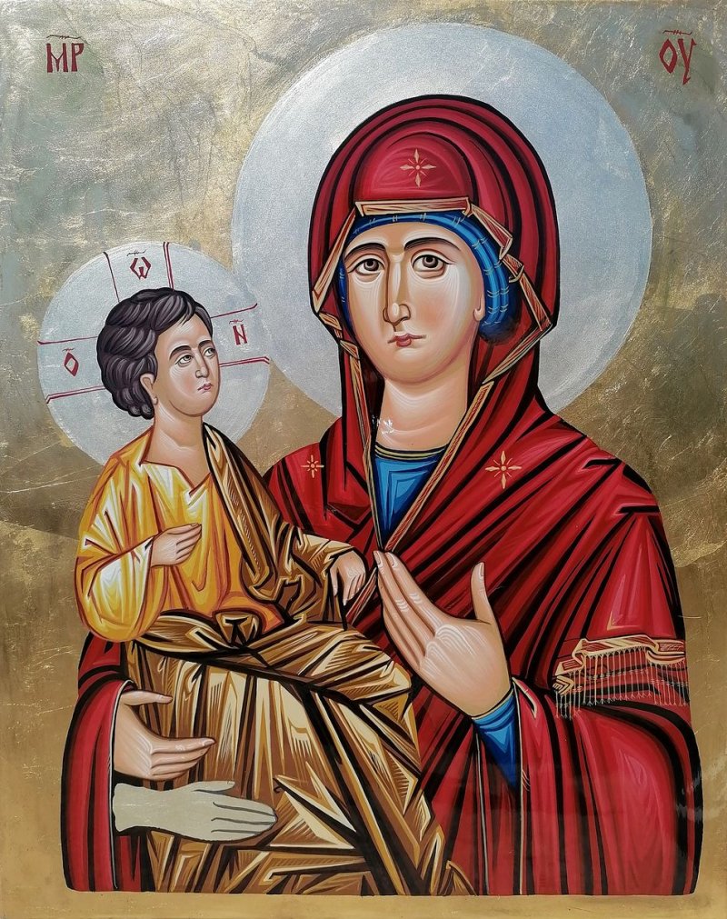 Ikona- Presveta Bogorodica, dimenzije 50x40cm, Slika PRAVOSLAVNE IKONE- ikonopisac Miloš Timotijević