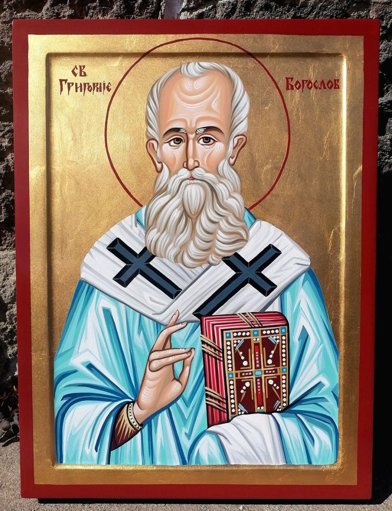 Ikona- Sveti Grigorije Bogoslov, 30x40 cm, Painting ORTHODOX ICONS- artist Miloš Timotijević