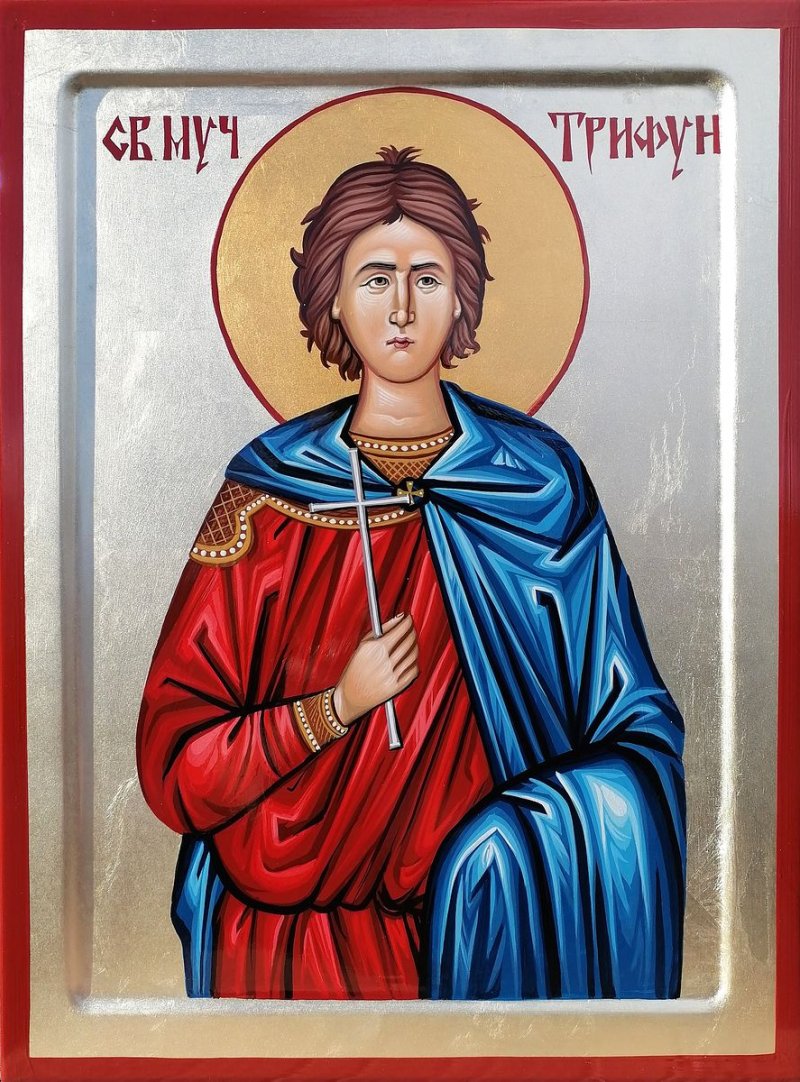 Ikona- Sveti Trifun, dimenzije 40x30 cm, Slika PRAVOSLAVNE IKONE- ikonopisac Miloš Timotijević