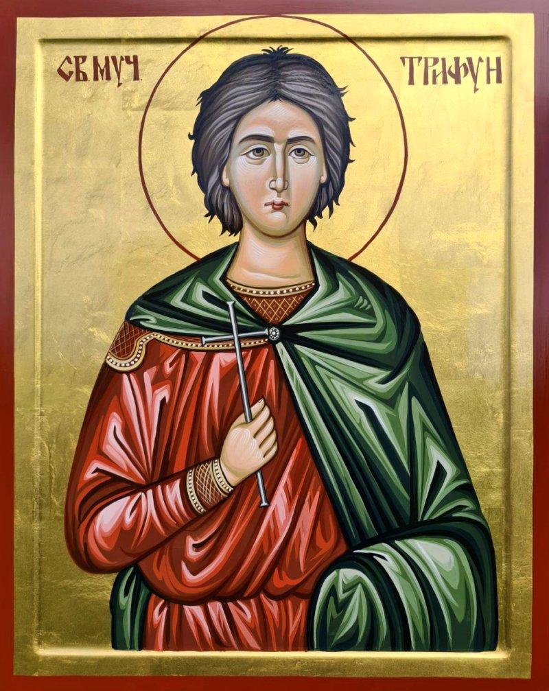 Orthodox icon Sveti Trifun dimensions 40x50 cm, Painting ORTHODOX ICONS- artist Miloš Timotijević