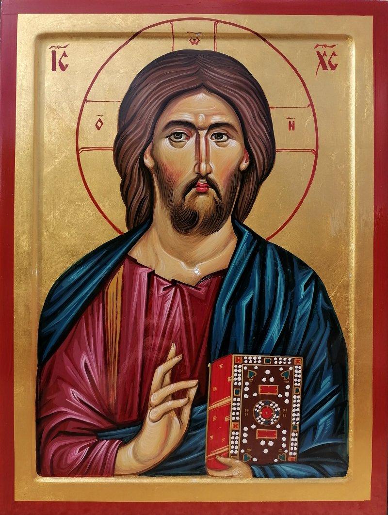 Orthodox icon "Gospod Isus Hristos" , dimensions 40x30 cm, Painting ORTHODOX ICONS- artist Miloš Timotijević
