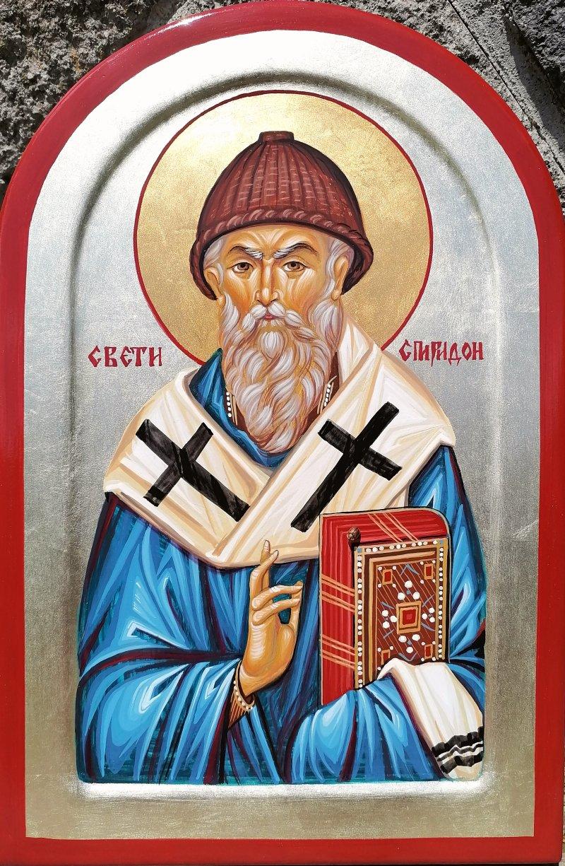 Orthodox icon- "Sveti Spiridon", dimensions 20x30 cm, Painting ORTHODOX ICONS- artist Miloš Timotijević